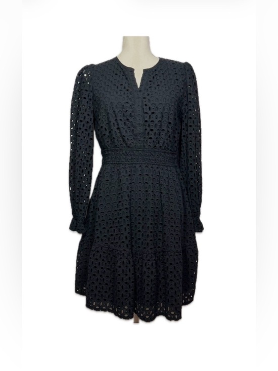 PrettyGarden Dresses & Skirts - PrettyGarden Black Eyelet Dress Smocked Waist Boho Cottagecore M